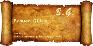 Brauer Gilda névjegykártya